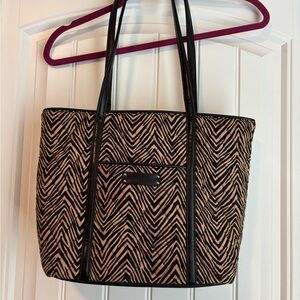 Vera Bradley Zebra Print Shoulder Tote | Retired Pattern